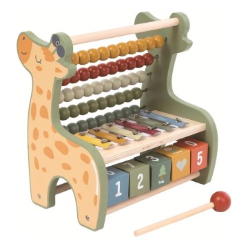 2Kids Toys - Drvena multifunkcionalna brojalica Žirafa