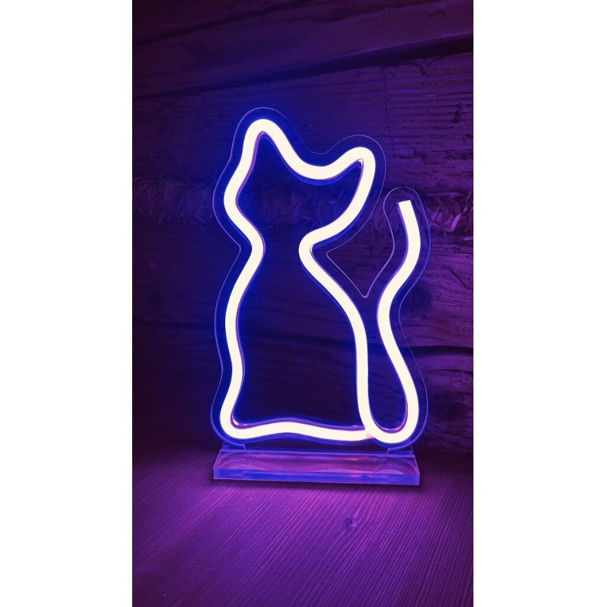 2Kids Toys - LED Neonska stona dekoracija LED/5W/USB mačka