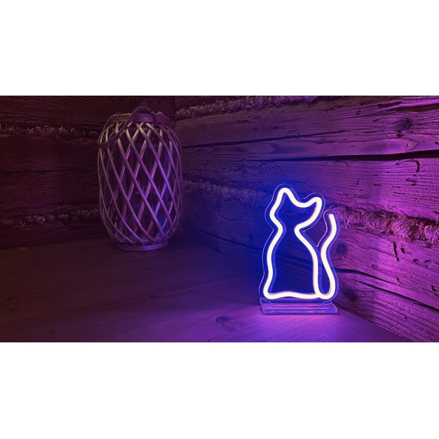 2Kids Toys - LED Neonska stona dekoracija LED/5W/USB mačka