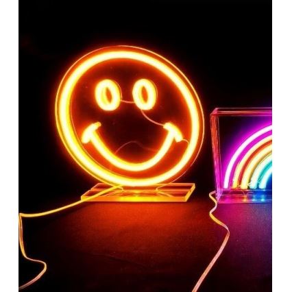 2Kids Toys - LED Neonska stona dekoracija LED/5W/USB smajlić