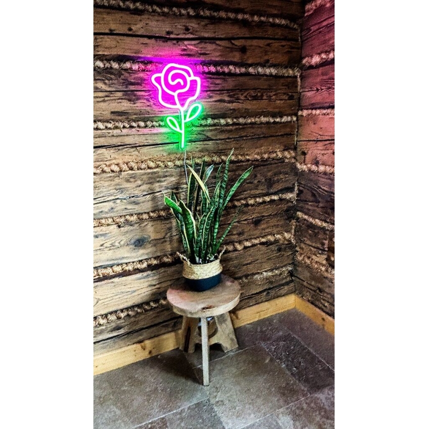 2Kids Toys - LED Neonska zidna dekoracija LED/5W/USB ruža