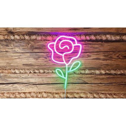 2Kids Toys - LED Neonska zidna dekoracija LED/5W/USB ruža