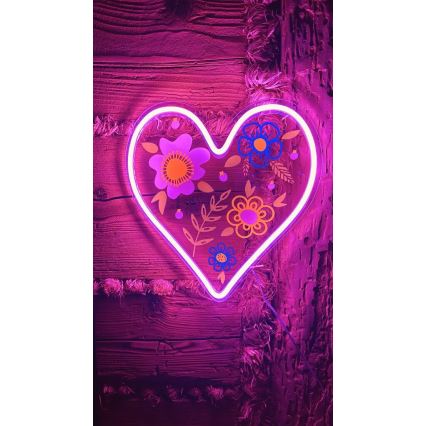 2Kids Toys - LED Neonska zidna dekoracija LED/5W/USB srce