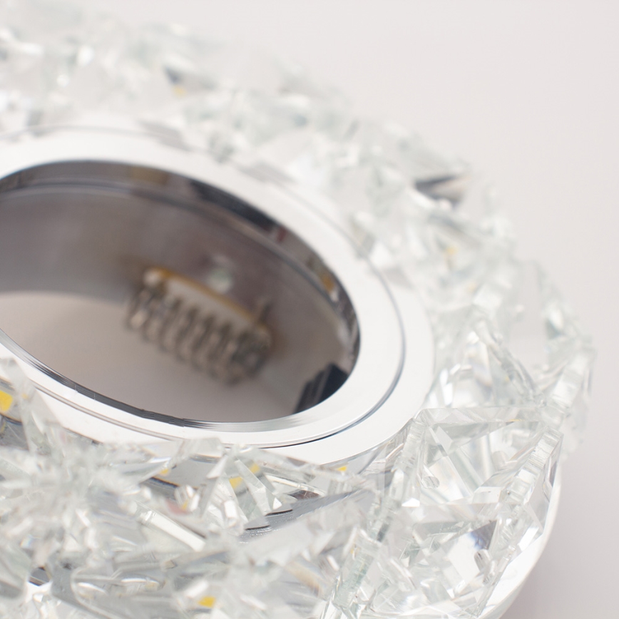 Emithor 71094 - LED ugradno plafonsko svetlo CRYSTAL FIX 1xGU10/50W + LED/3W STRIPE