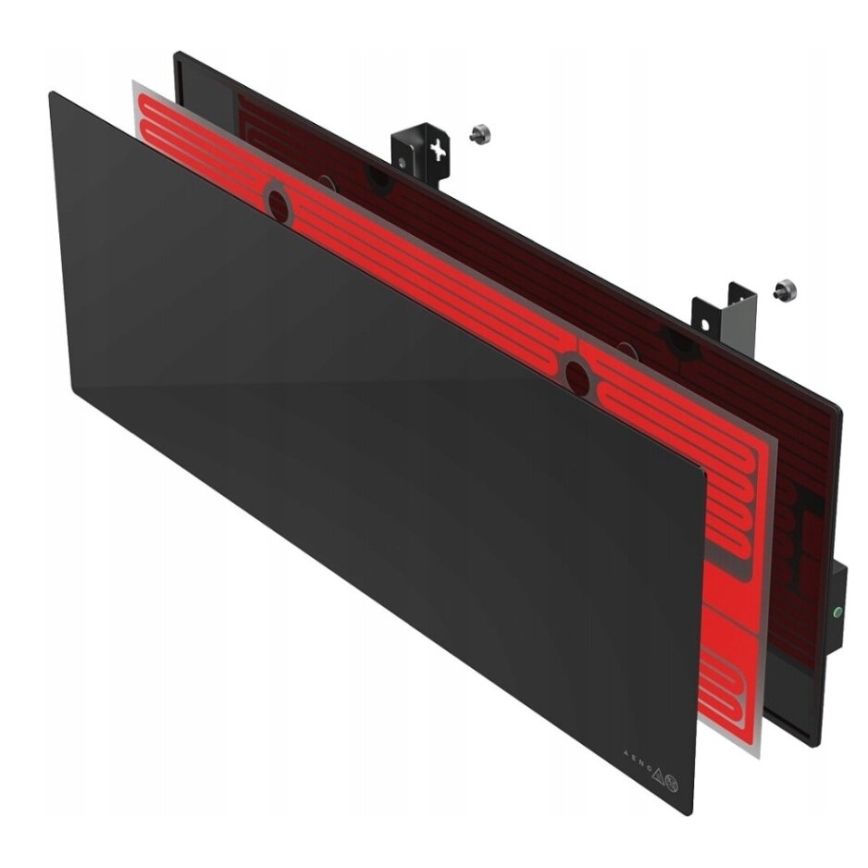 AENO - Pametni električni infrared panel sa LED ekran 700W timer/termostat IP44 Wi-fi crno