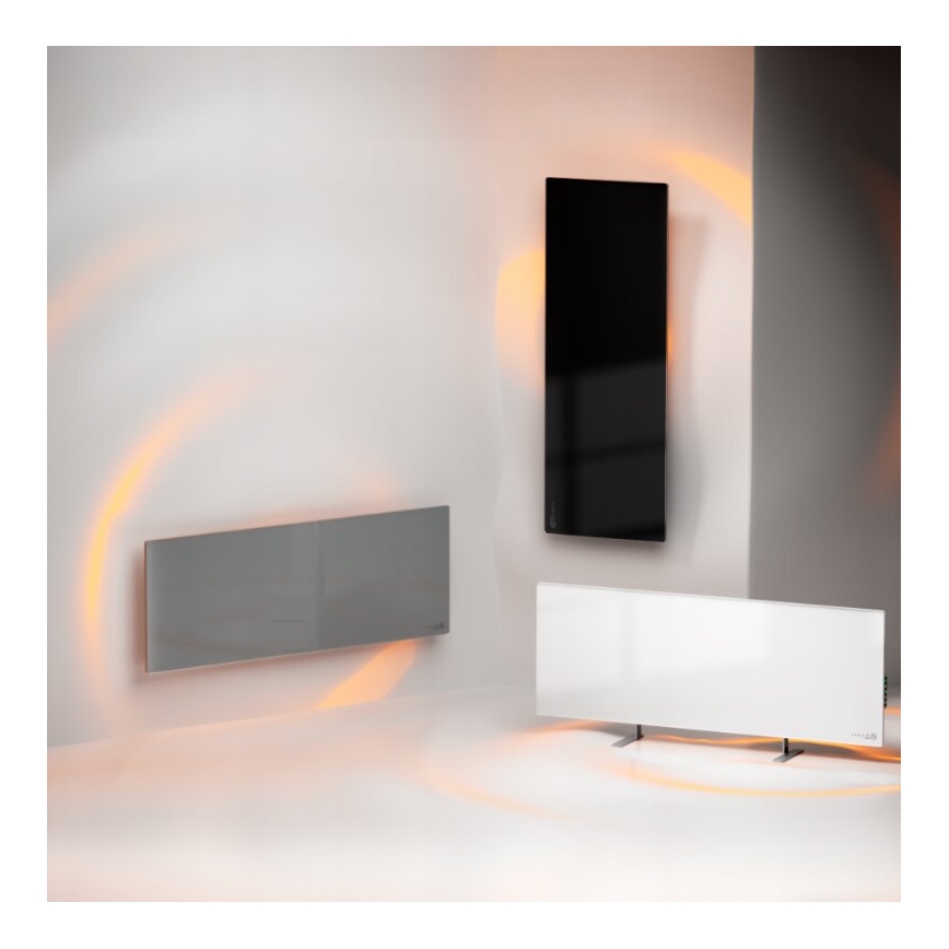 AENO - Pametni električni infrared panel sa LED ekran 700W timer/termostat IP44 Wi-fi crno