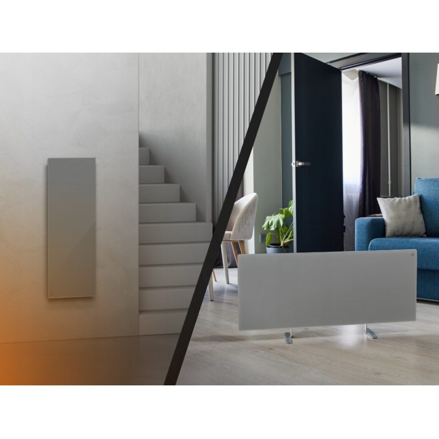 AENO - Pametni električni infrared panel sa LED ekran 700W timer/termostat IP44 Wi-fi sivo