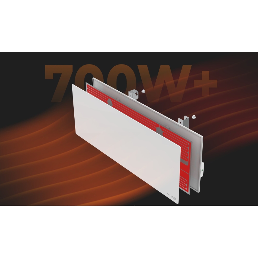 AENO - Pametni električni infrared panel 700W timer/termostat IP44 Wi-fi bela