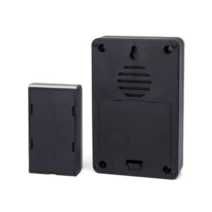 Aigostar - Bežično zvono 3xAA/12V IP44 crni/bakrena