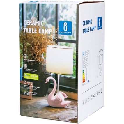 Aigostar - Dečija lampica 1xE14/40W/230V labud roze