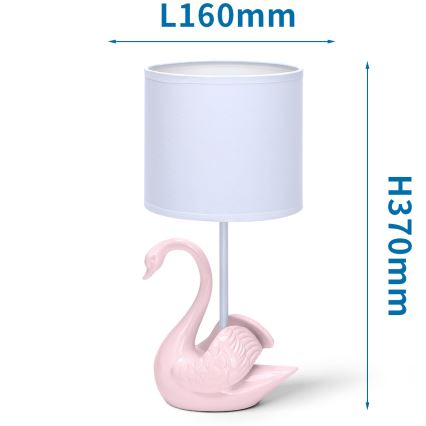 Aigostar - Dečija lampica 1xE14/40W/230V labud roze