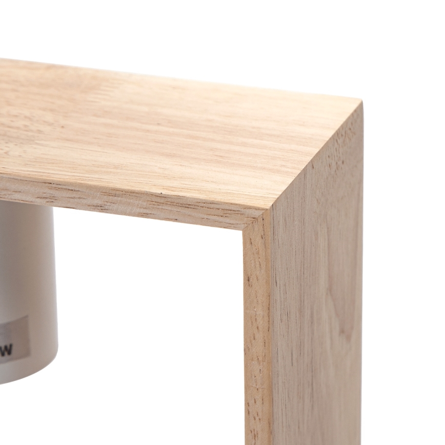 Aigostar - Drveni luster na kablu 1xE27/60W/230V borovina