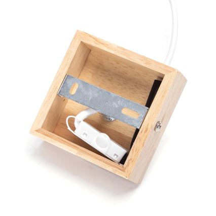 Aigostar - Drveni luster na kablu 1xE27/60W/230V borovina