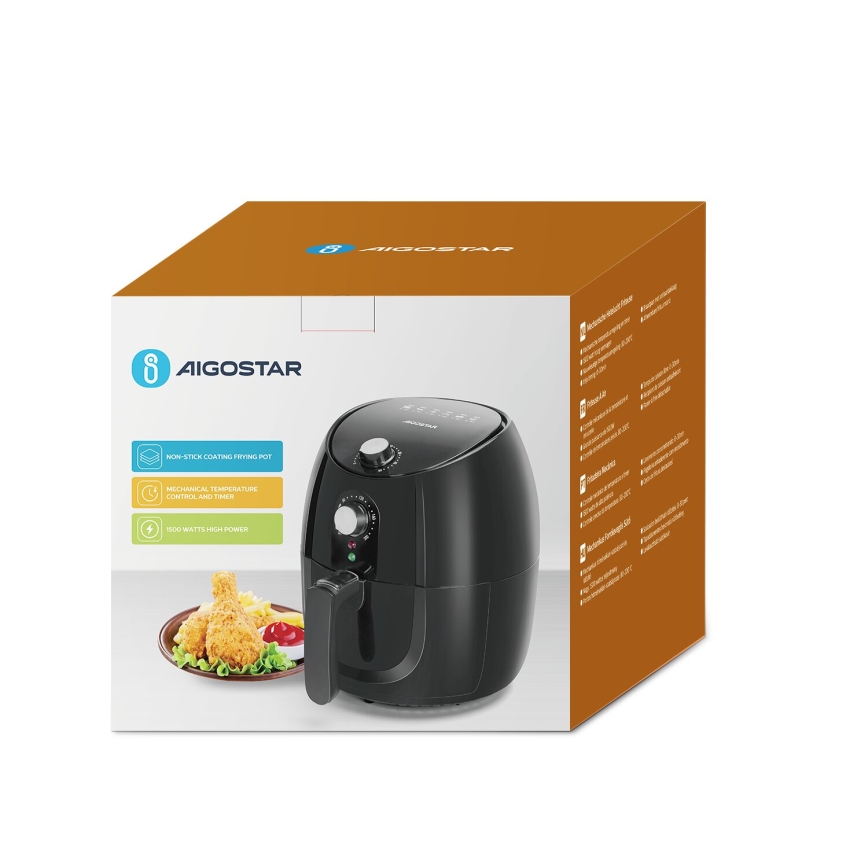 Aigostar - Friteza na vrući vazduh 1500W/230V 3,5l crno