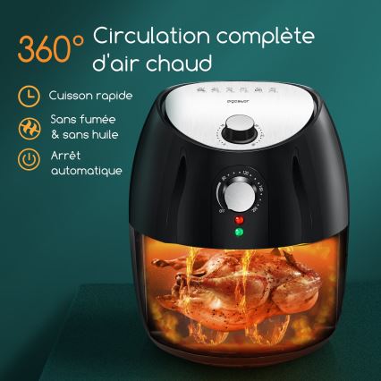 Aigostar - Friteza na vrući vazduh 1500W/230V 3,5l crno