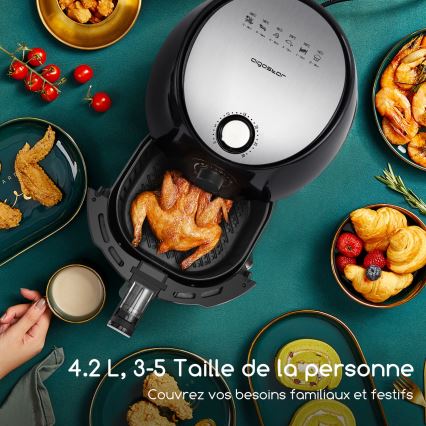 Aigostar - Friteza na vrući vazduh 1500W/230V 3,5l crno