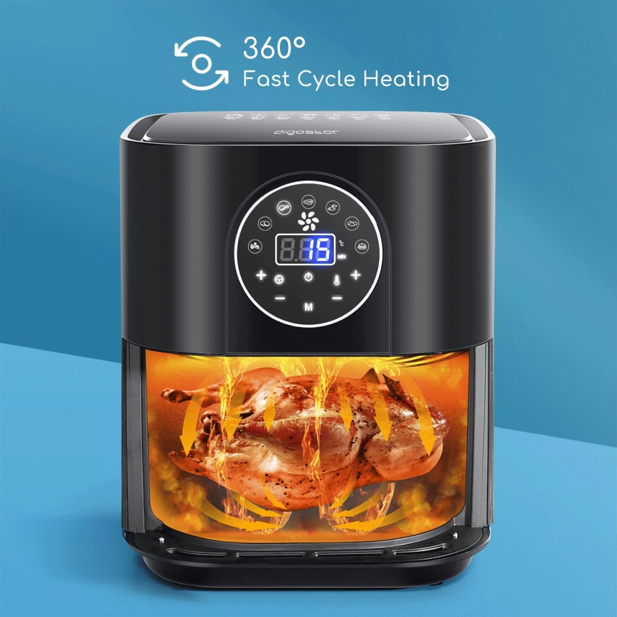 Aigostar - Friteza na vrući vazduh 1500W/230V 3,5l crno