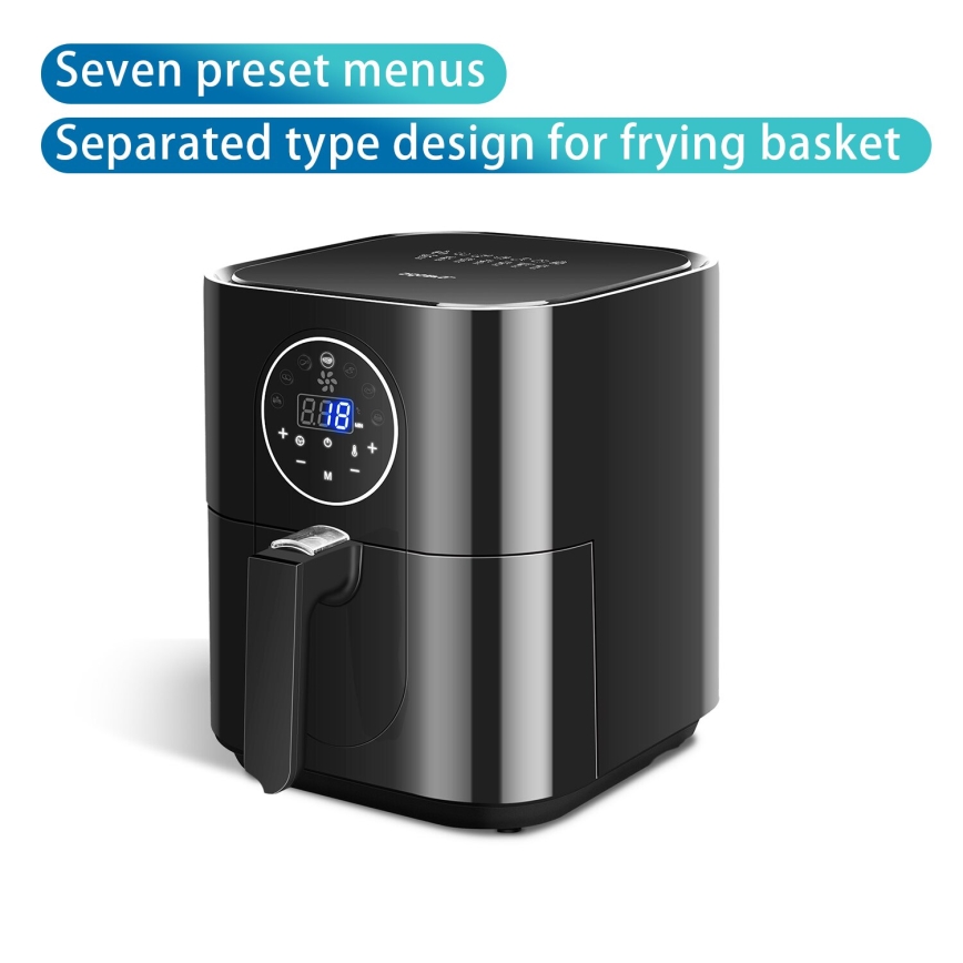 Aigostar - Friteza na vrući vazduh 1500W/230V 3,5l crno