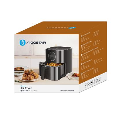 Aigostar - Friteza na vrući vazduh 1500W/230V 3,5l crno