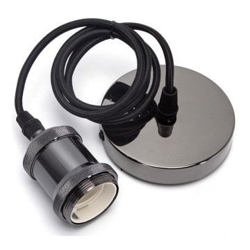 Aigostar - Kabl za napajanje 1xE27/60W/230V Antracit