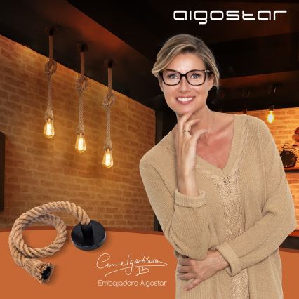 Aigostar - Kabl za napajanje 1xE27/60W/230V