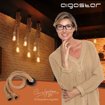 Aigostar - Kabl za napajanje 2xE27/60W/230V