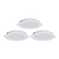 Aigostar - Komplet od 3 prigušiva ugradna plafonska svetla MESH LED/9W/230V 2700K-6500K prečnik 14,5 cm