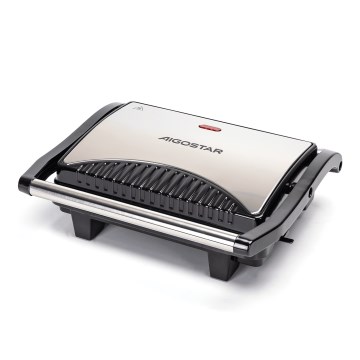 Aigostar - Kontaktni roštilj 1000W/230V crno/krom