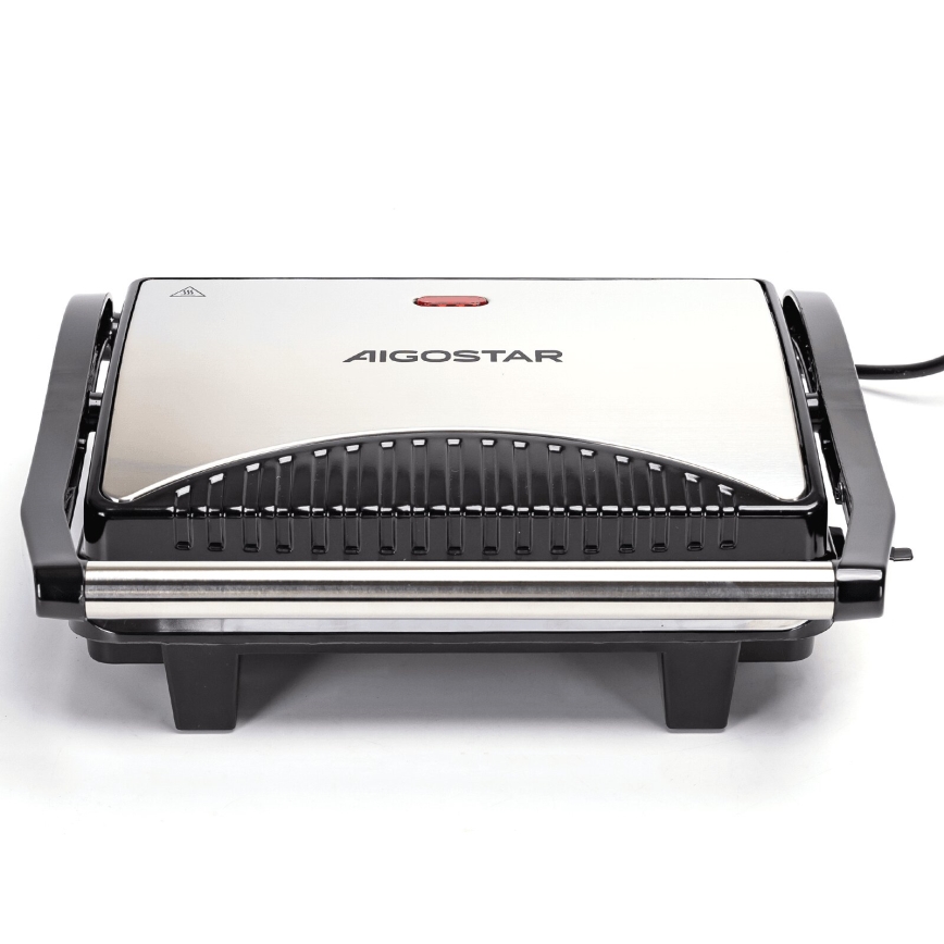 Aigostar - Kontaktni roštilj 1000W/230V crno/krom
