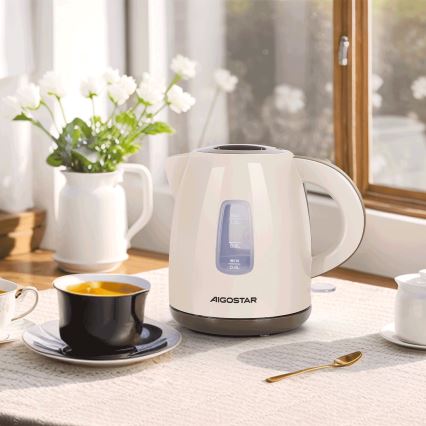 Aigostar - Kuvalo za vodu 1,2l 2200W/230V bež