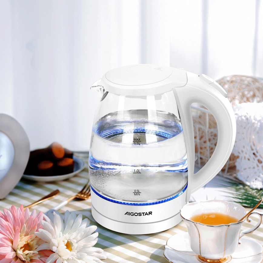 Aigostar - Kuvalo za vodu 1,7l 2200W/230V bela