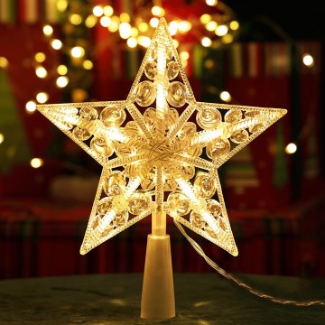 Aigostar - LED božićna dekoracija 16xLED/3xAA, zvezda u toploj beloj boji