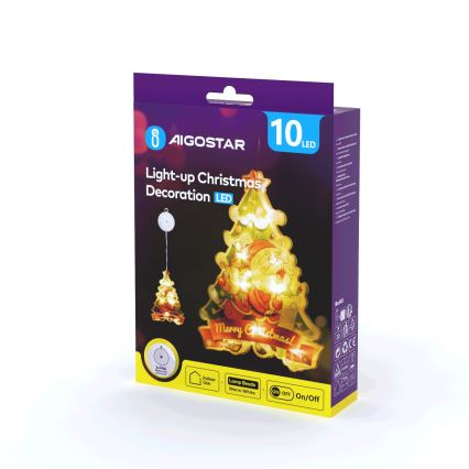 Aigostar - LED Božićna dekoracija LED/3xAAA drvo 15cm