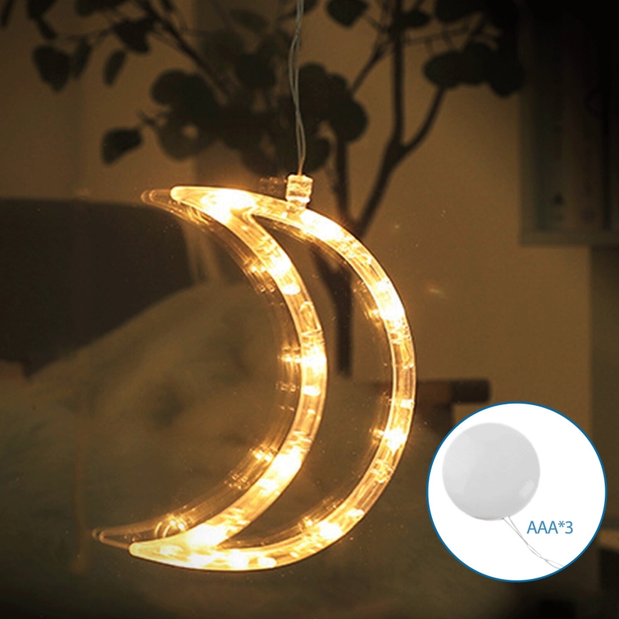 Aigostar - LED Božićna dekoracija LED/3xAAA mesec 18,5cm