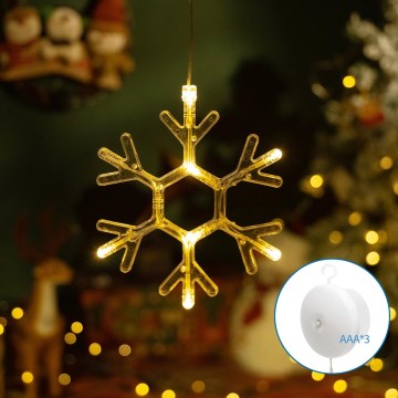 Aigostar - LED Božićna dekoracija LED/3xAAA topla bela pahuljica 19cm