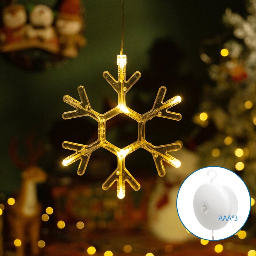 Aigostar - LED Božićna dekoracija LED/3xAAA topla bela pahuljica 19cm
