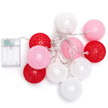 Aigostar - LED božićna girlanda 10xLED/3xAA 2m toplo bela