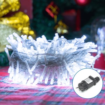 Aigostar - LED Božićne spoljašnje lampice 100xLED/8 funkcije 13m IP44 hladna bela