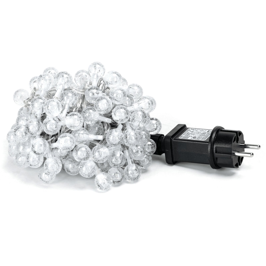 Aigostar - LED Božićne spoljašnje lampice 100xLED/8 funkcije 13m IP44 hladna bela