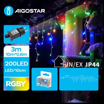 Aigostar - LED Božićne spoljašnje lampice 200xLED/8 funkcije 13x0,6m IP44 šareni