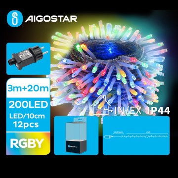 Aigostar - LED Božićne spoljašnje lampice 200xLED/8 funkcije 23m IP44 šareni