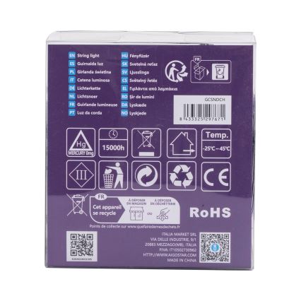 Aigostar - LED Božićne spoljašnje lampice 200xLED/8 funkcije 3xAA 10,3m IP44 topla bela