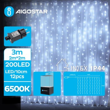 Aigostar - LED Božićne spoljašnje lampice 200xLED/8 funkcije 5x2m IP44 hladna bela
