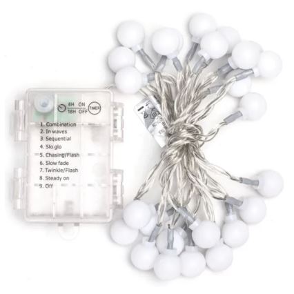 Aigostar-LED Božićne spoljašnje lampice 25xLED/3xAA/8 funkcije 2,8 m IP44 topla bela