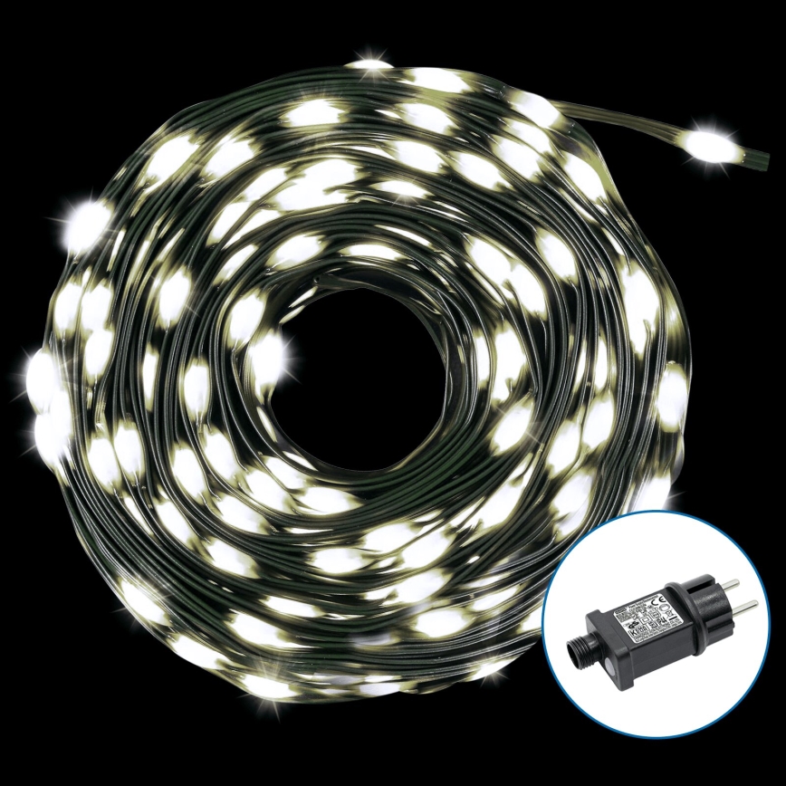 Aigostar - LED Božićne spoljašnje lampice 300xLED/8 funkcije 33m IP44 hladna bela