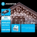 Aigostar - LED Božićne spoljašnje lampice 400xLED/8 funkcije 23x0,6m IP44 hladna bela