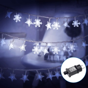 Aigostar - LED Božićne spoljašnje lampice 50xLED/8 funkcije 8m IP44 hladna bela