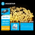 Aigostar - LED Božićne spoljašnje lampice 50xLED/8 funkcije 8m IP44 topla bela