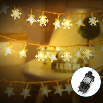 Aigostar - LED Božićne spoljašnje lampice 50xLED/8 funkcije 8m IP44 topla bela