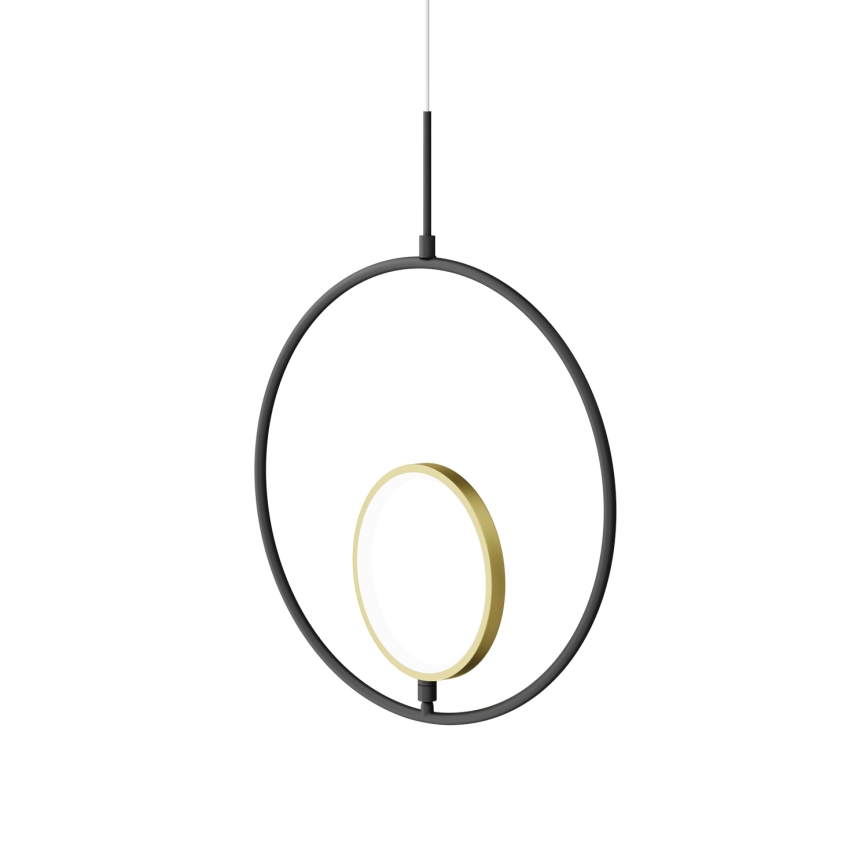 Aigostar - LED luster na sajli LED/15W/230V 6500K crno/zlatna